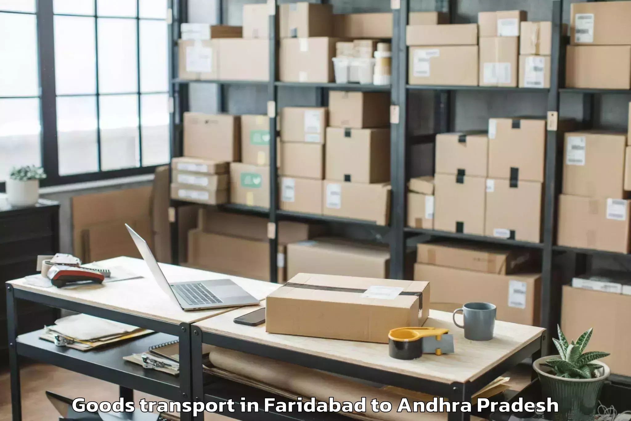 Affordable Faridabad to Sambepalle Goods Transport